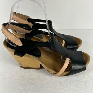 Camper Allegra leather Women's Black and Tan Sandals 39